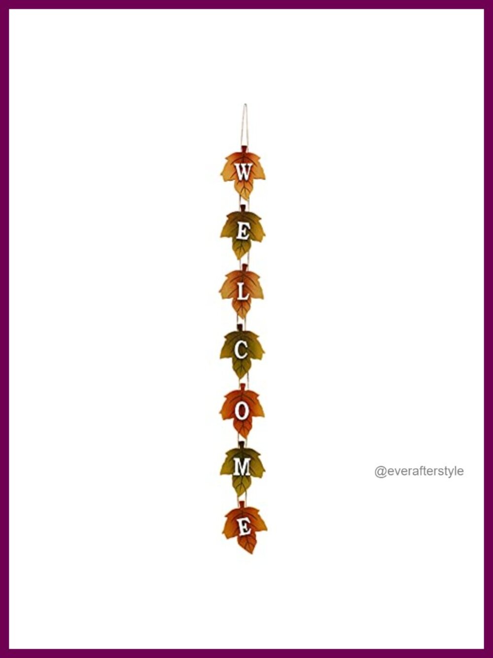 Wood Maple Leaf Welcome Sign Fall Wall Decor Hanging Autumn Art